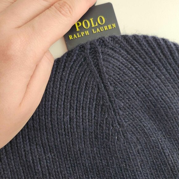 [NWT] Polo Ralph Lauren Embroidered Frenchie French Bulldog Knit Beanie Hat OSFA - Picture 9 of 9